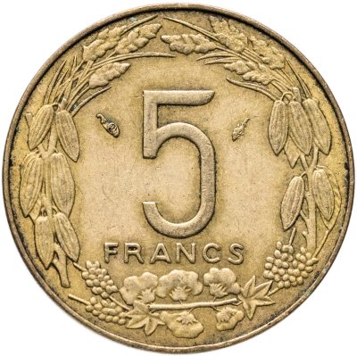 купить Центральная Африка (BEAC) 5 франков (francs) 1980
