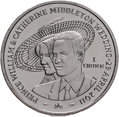 купить Остров Мэн 1 крона (crown) 2011 "Свадьба Принца Уильяма и Кэтрин Миддлтон"