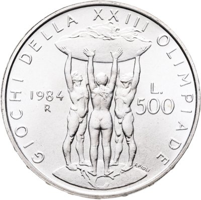 купить Италия 500 лир 1984 "XXIII летние Олимпийские Игры, Лос-Анджелес"