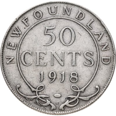 купить Ньюфаундленд 50 центов (cents) 1918