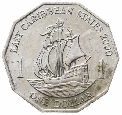 купить Восточные Карибы 1 доллар (dollar) 2000