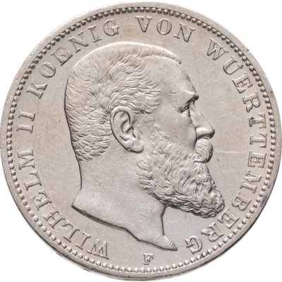 купить Германская Империя, Вюртемберг 3 марки (mark) 1912 F