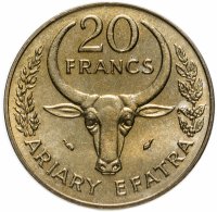 купить Мадагаскар 20 франков (francs) 1986