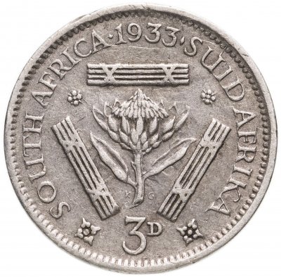 купить ЮАР 3 пенса (pence) 1933