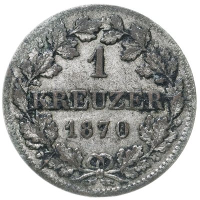 купить Германия, Бавария 1 крейцер 1870