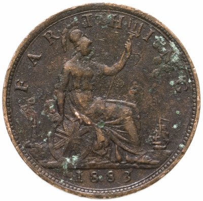 купить Великобритания 1 фартинг (farthing) 1883
