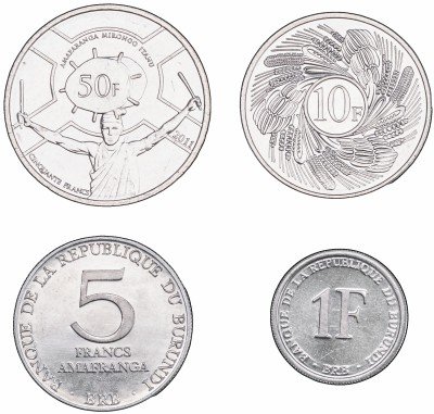 купить Бурунди набор монет 1980-2011 (4 штуки)