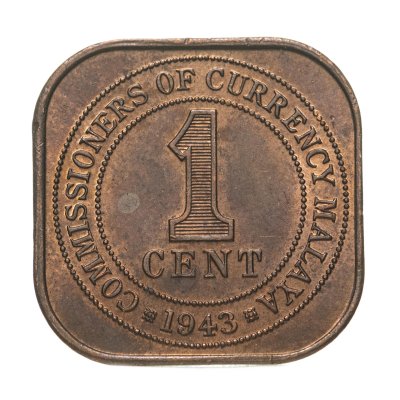 купить Малайя 1 цент (cent) 1943