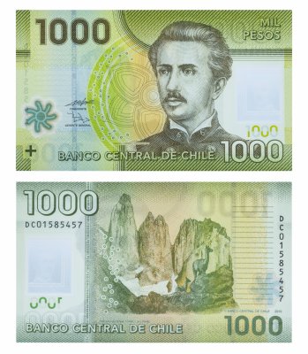 купить Чили 1000 песо 2010 (Pick 161a) пластик