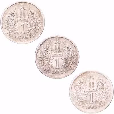 купить Австрия набор из 3 монет 1 крона (crown) 1893-1894