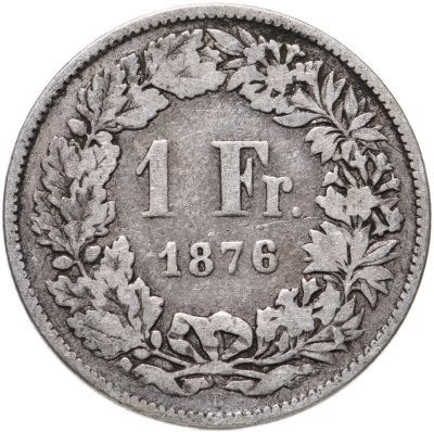 купить Швейцария 1 франк (franc) 1876
