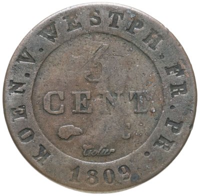 купить Германия, Вестфалия 3 сантима 1809 Наполеон