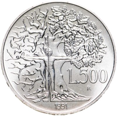 купить Италия 500 лир (lire) 1991 "Флора и фауна"