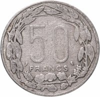 Купить Экваториальная Африка 50 франков (francs) 1961