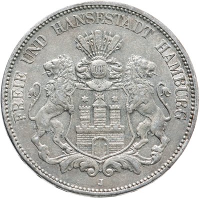 купить Германская Империя, Гамбург 5 марок (mark) 1908
