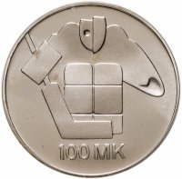 купить Финляндия 100 марок (markkaa) 1991 Чемпионат мира по хоккею