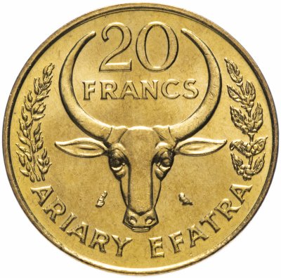 купить Мадагаскар 20 франков (francs) 1989