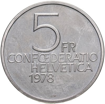 купить Швейцария 5 франков (francs) 1978 "150 лет со дня рождения Анри Дюнана"