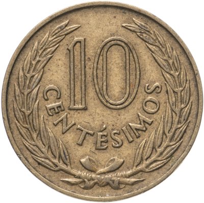 купить Уругвай 10 сентесимо (centesimos) 1960