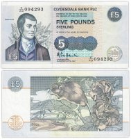 Купить Шотландия 5 фунтов 1990 (Pick 218а) Clydesdale Bank PLC