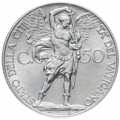 купить Ватикан 50 чентезимо (centesimi) 1937