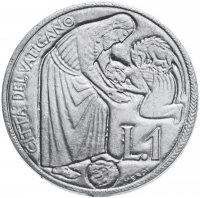 купить Ватикан 1 лира (lira) 1975 "Лето Господне"