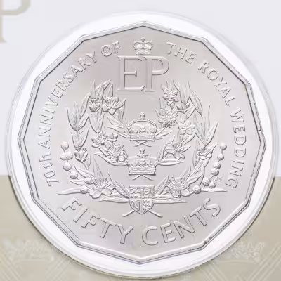 купить Австралия 50 центов 2017 70 лет Королевской свадьбе