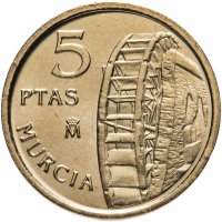 купить Испания 5 песет (pesetas) 1999 "Мурсия"
