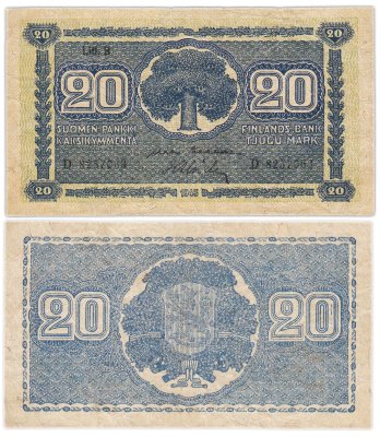 купить Финляндия 20 марок 1945 (Pick 86)
