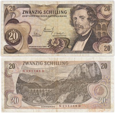 купить Австрия 20 шиллингов 1967 (Pick 142а(1)