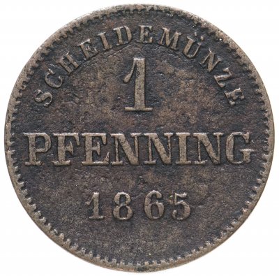 купить Германия, Бавария 1 пфенниг 1865