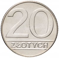 Купить Польша 20 злотых (zlotych) 1990