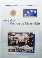 Купить Германия 1 евро 2003 год в буклете с маркой