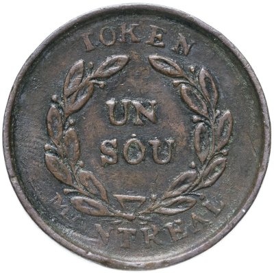 купить Канада 1 су 1838 токен Монреаль