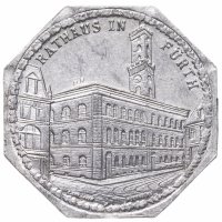 купить Германия (Нюрнберг) нотгельд 20 пфеннигов 1921 "Ратуша в Фюрте" трамвайный жетон