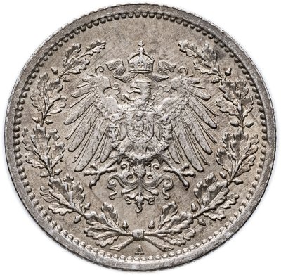 купить Германия 1/2 марки 1906 А, знак монетного двора: "A" - Берлин