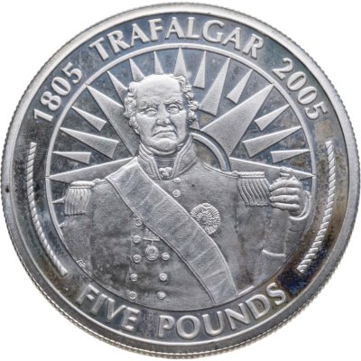 купить Гибралтар 5 фунтов (pounds) 2005 "200 лет Трафальгарской битве" Сэр Томас Харди