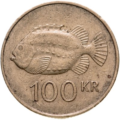 купить Исландия 100 крон (kronur) 1995 Пинагор (Рыба-воробей)