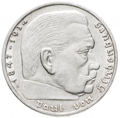 купить Германия Третий рейх 2 рейхсмарки (reichsmark) 1937 A