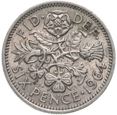 купить Великобритания 6 пенсов (pence) 1964