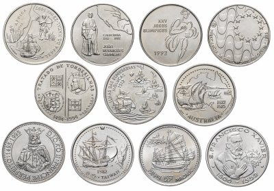 купить Португалия набор из 11 памятных монет 200 эскудо (escudos) 1992-1998