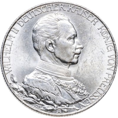 купить Германская Империя (Пруссия) 2 марки (mark) 1913 с портретом Императора Вильгельма II