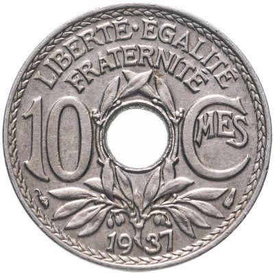 купить Франция 10 сантимов 1937