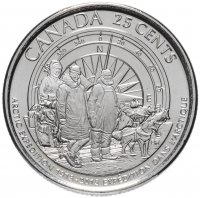 Купить Канада 25 центов (cents) 2013 "100 лет Канадской арктической экспедиции"