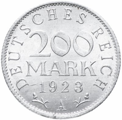 купить Германия 200 марок 1923 знак монетного двора "A" — Берлин