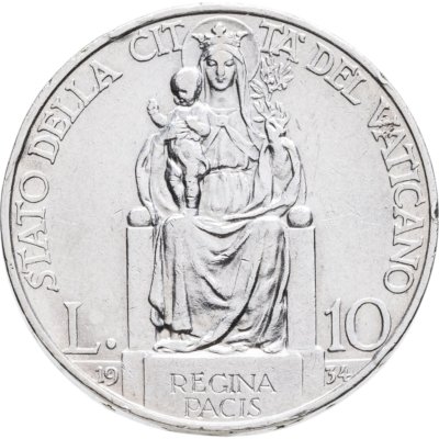 купить Ватикан 10 лир (lire) 1934