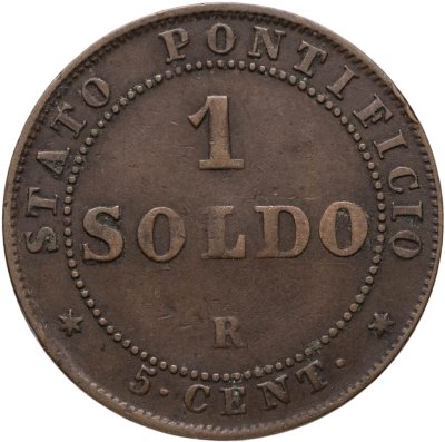 купить Папская область 1 сольдо (soldo) - 5 чентезимо 1866