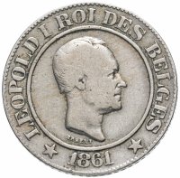 Купить Бельгия 20 сантимов (centimes) 1861