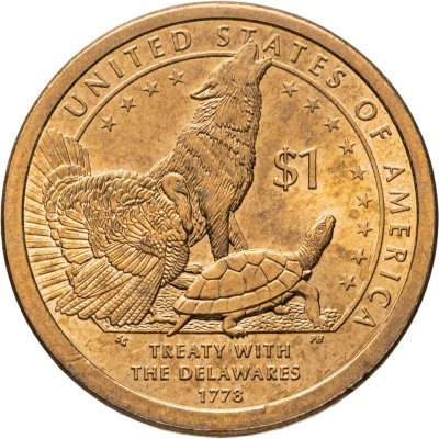 купить США 1 доллар (dollar) 2013 "Коренные Американцы - Делаверский договор 1778 года"
