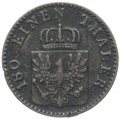 купить Германия, Пруссия 2 пфеннига (pfenninge) 1864